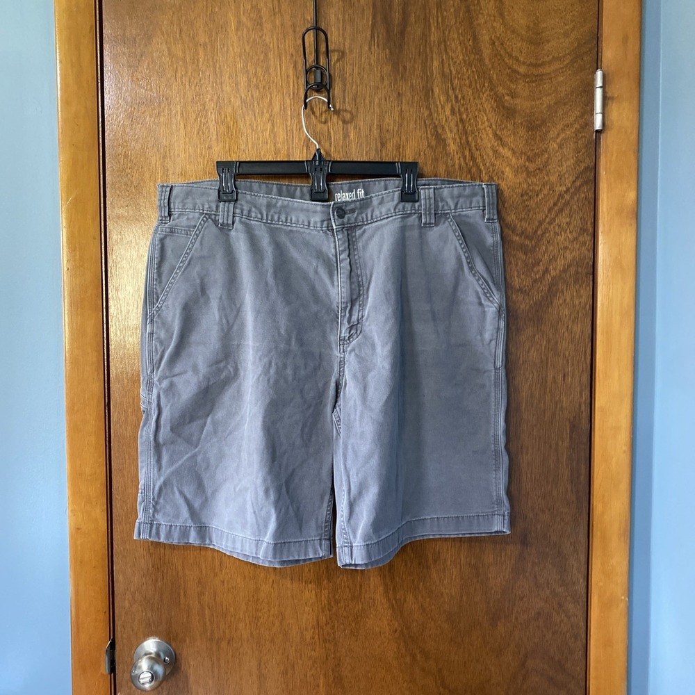 Carhartt Men's Size 42 Gray Work Wear Carpenter Relaxed Fit Canvas Shorts 102514